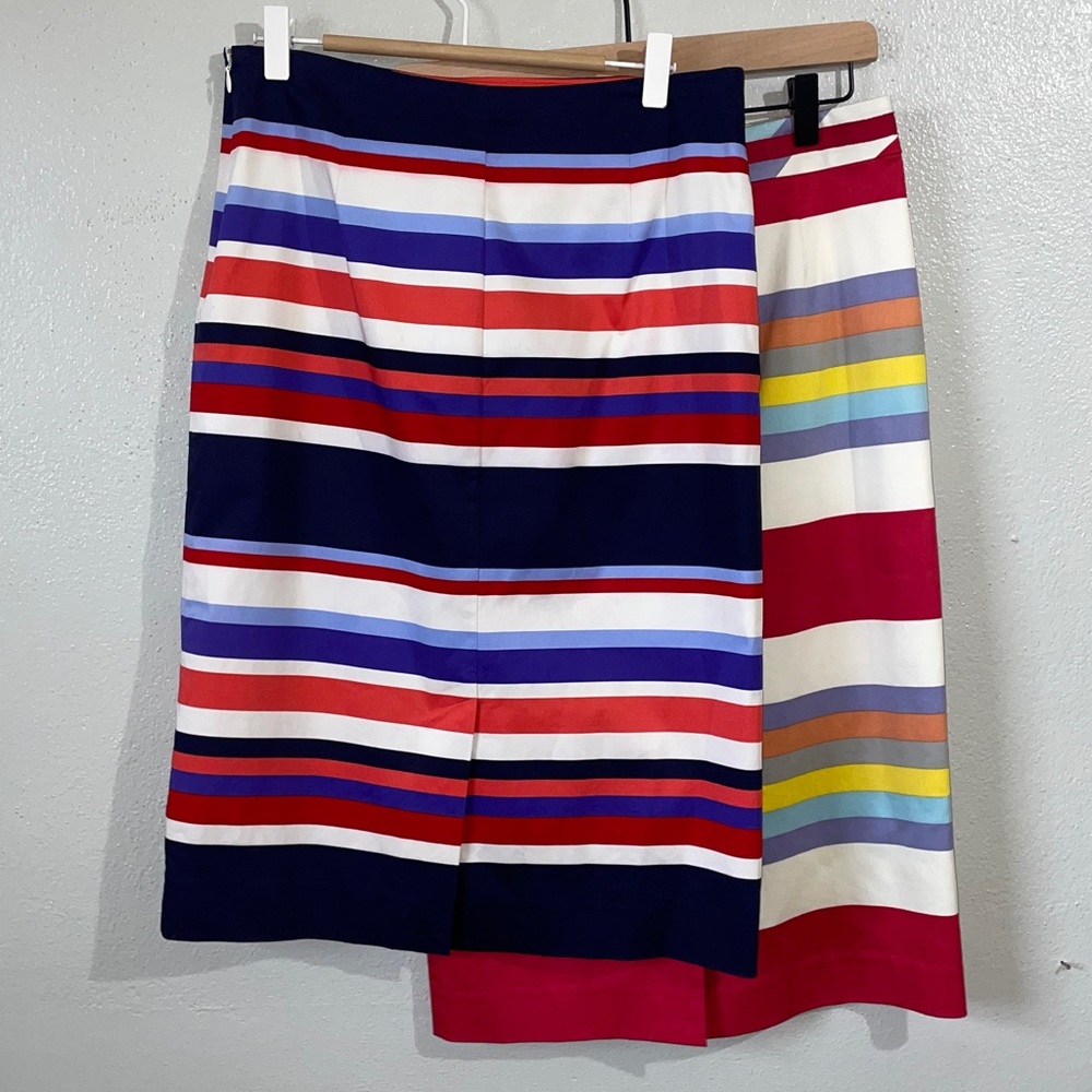 Boden Striped Pencil Skirts 6L Coastal Nautical Career Workwear Classic 2 Skirts - Picture 5 of 13